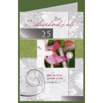 Orchideen auf Silber