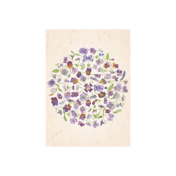 Anna Malten (Lübsee). Horn-Veilchen-Mandala, 2013