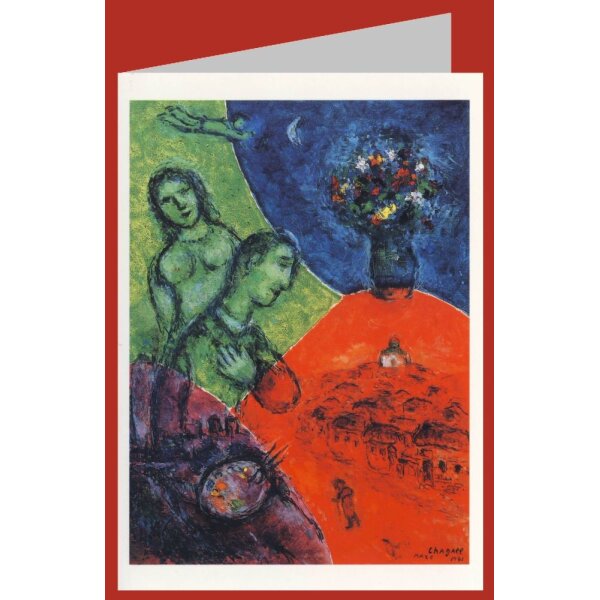 Marc Chagall. Selbstbildnis mit Blumenstrauß