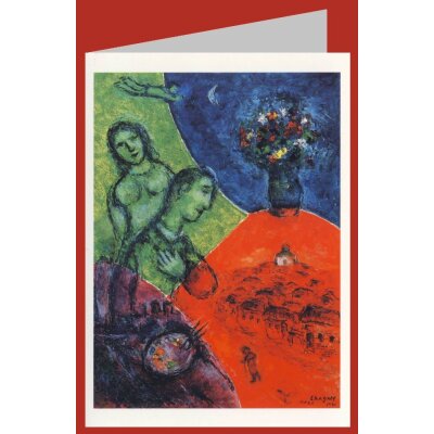 Marc Chagall. Selbstbildnis mit Blumenstrauß
