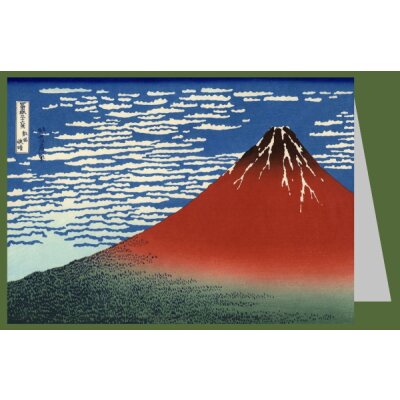 Katsushika Hokusai. Feiner Wind, klarer Morgen (roter Fuji)