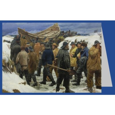 Michael Ancher. Mit dem Rettungsboot durch die...