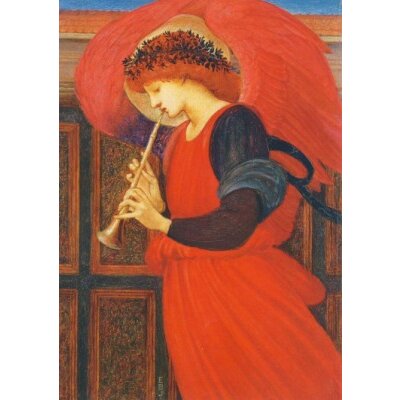 Edward Burne-Jones. Flageolett spielender Engel