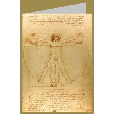 Leonardo da Vinci. Vitruvianischer Mann, 1490