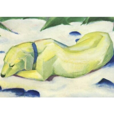 Franz Marc. Liegender Hund im Schnee, 1910/11