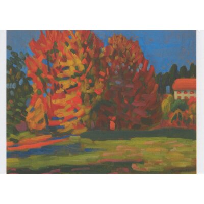 Gabriele Münter. Herbstbäume in Tutzing, 1908