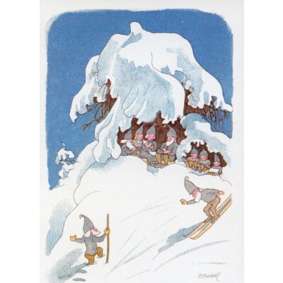 Ernst Kreidolf. Zwerge im Winter