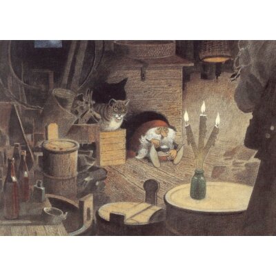 Christina Wiberg. Tomte am Kamin