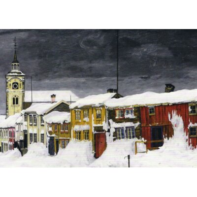 Harald Sohlberg. Straße in Roros im Winter, 1903