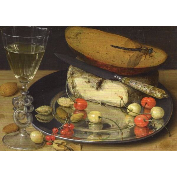 Georg Flegel. Stillleben mit Käse und Kirschen. 1635