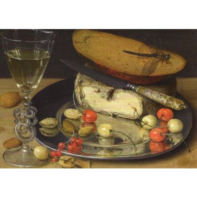 Georg Flegel. Stillleben mit Käse und Kirschen. 1635