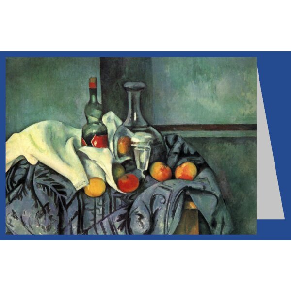 Paul Cézanne. Stillleben mit Pfirsichen und Flaschen