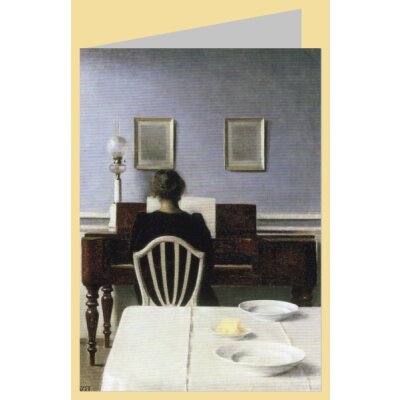 Vilhelm Hammershøi. Interieur mit junger Frau am Klavier