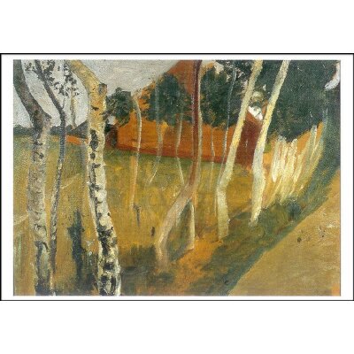 Paula Modersohn-Becker. Landstraße mit rotem Haus, 1902
