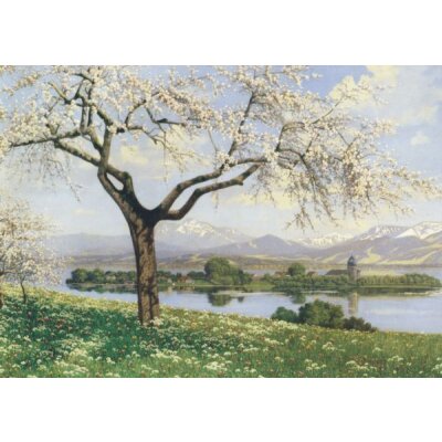 Philipp Graf. Bayerische Frühlingslandschaft (Chiemsee)