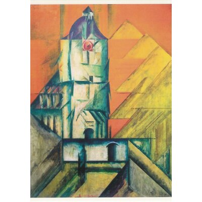 Lyonel Feininger. Mellingen, Der Kirchturm, 1915