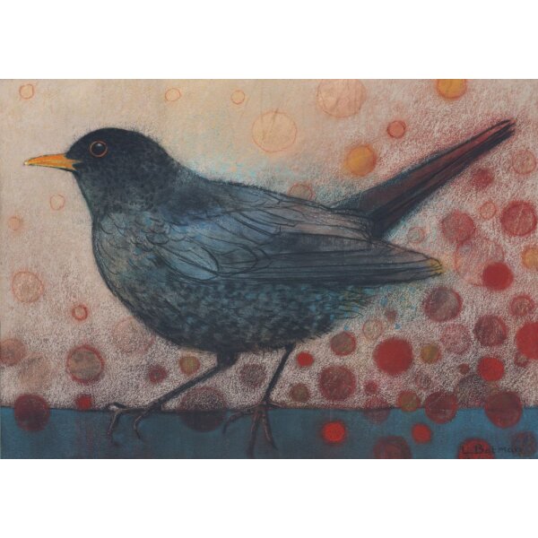Loes Botman. Amsel, 2015 Pastell