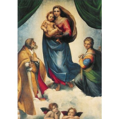 Raffael. Sixtinische Madonna,  Vollbild. KD "N"
