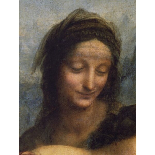 Leonardo da Vinci. Heilige Anna Selbdritt, um 1508/10 "A"