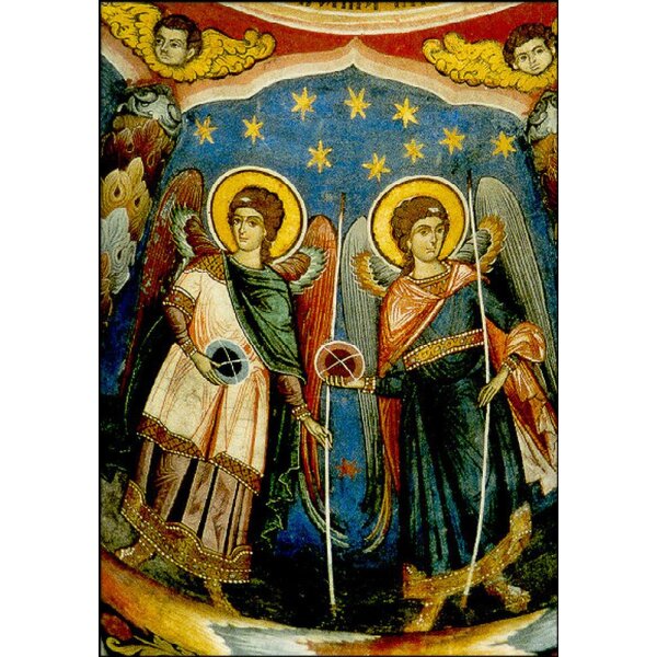 Zwei Erzengel, Klosterkirche Hurez, ca. +- A4. KD "A"