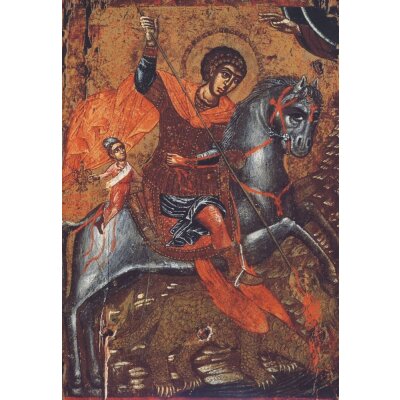 Griechisch, Hl. Georg, der Drachenbezwinger, ca. +- A4. KD