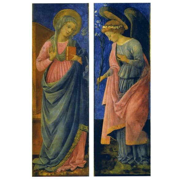 Filippo Lippi. Verkündung. Kunstdruck. "E"