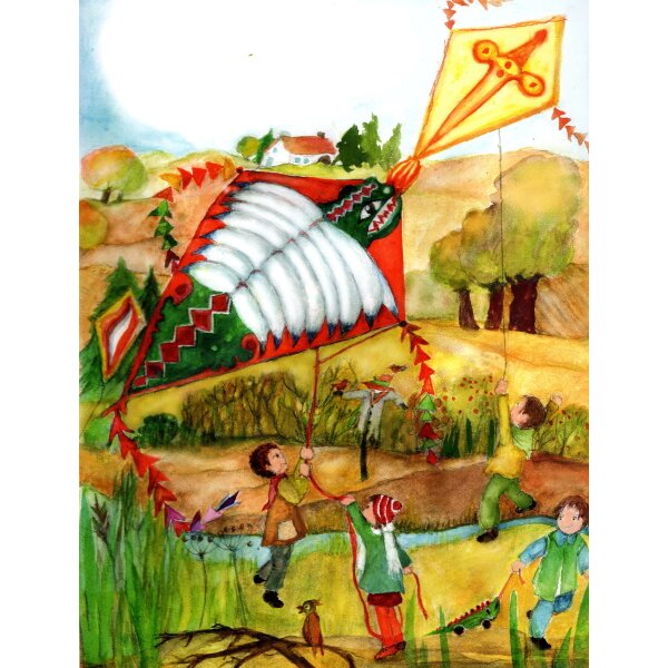 Eva-Maria Ott-Heidmann. Herbst. Kunstdruck, ca. DIN-A4