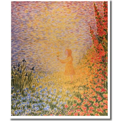 Hewel, Almut. Kind mit Pusteblume-Kunstdruck.