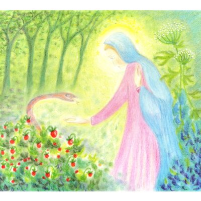 Hewel, Almut. Die Haselrute III. KD 34 x 30,5 cm.