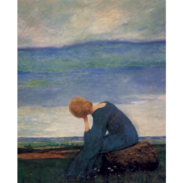 Heinrich Vogeler. Träumerei, 1906. Kunstdruck 19,4 x 24 cm