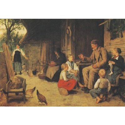 Albert Anker. Der Grossvater erzählte eine Geschichte, 1884