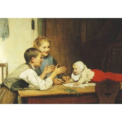 Albert Anker. Die drei Geschwister. KK