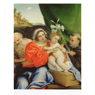 Lorenzo Lotto. Madonna mit Kind und / Hyronimus