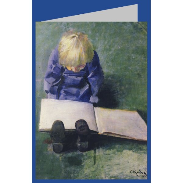 Christiaan Krogh. Klein-Ebbe, lesend, 1920