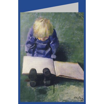 Christiaan Krogh. Klein-Ebbe, lesend, 1920