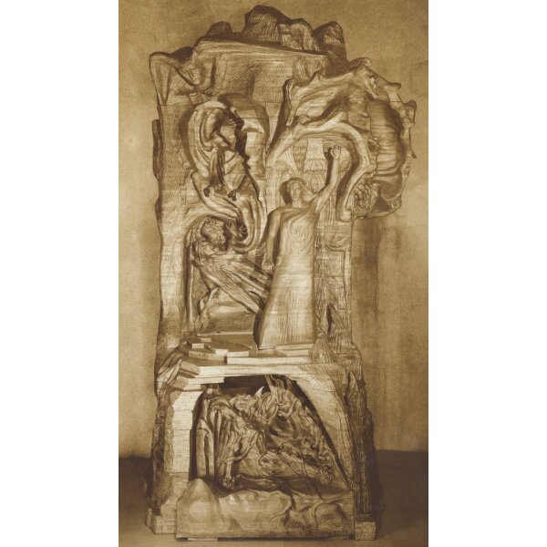 Rudolf Steiner. Christusstatue. Kunstdruck "A"