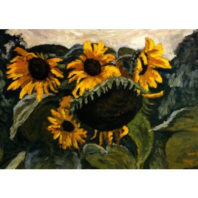 Wolf-Dietmar Stock. Sonnenblumen im Freien, 1986