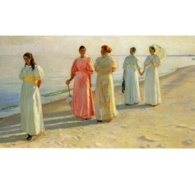 Peder Kröyer. Spaziergang am Strand, 1896