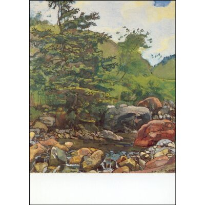 Ferdinand Hodler. Bach mit Baum und Felsen, 1910