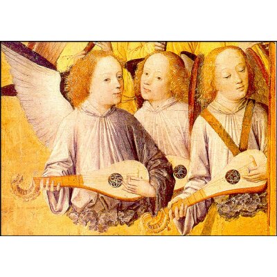 Meister des Marienlebens. Musizierende Engel