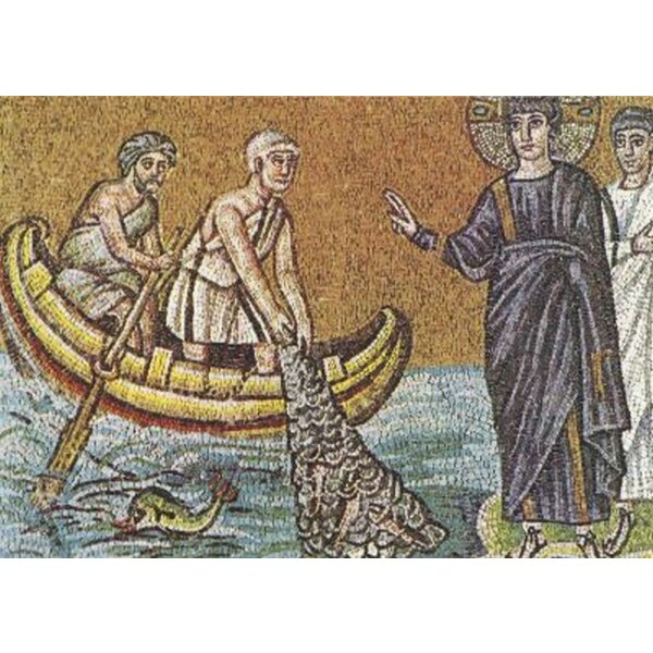 Mosaik. Die Berufung der Apostel Petrus und Andreas, 6. Jh.