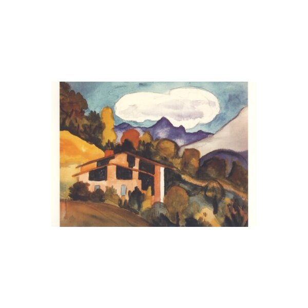 Hermann Hesse. Gehöft mit weisser Wolke.