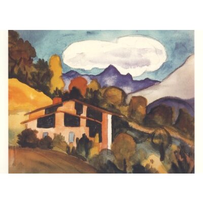 Hermann Hesse. Gehöft mit weisser Wolke.