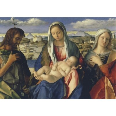 Giovanni Bellini. Madonna und Kind mit Johannes