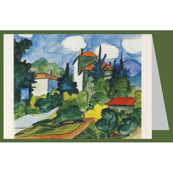 Hermann Hesse. Dorfeinfahrt, Aquarell 1926
