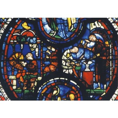 Chartres-Glasfenster. Die Waffenschmiede als Stifter/Joh.-F.