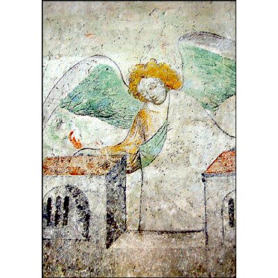 Engel, Fresko, 15. Jh. Münsterkirche