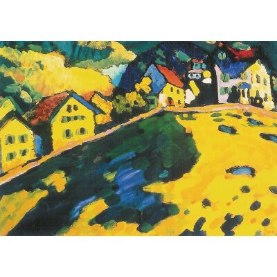 Wassily Kandinsky. Studie für Häuser am Hügel, 1909