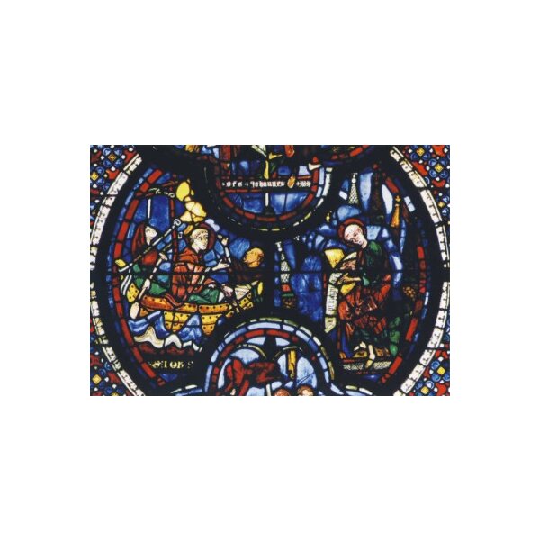 Chartres-Glasfenster. Johannes der Evangelist