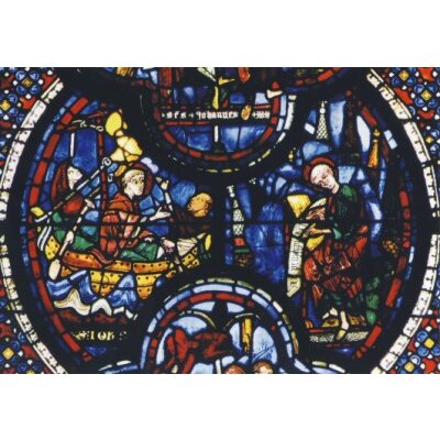 Chartres-Glasfenster. Johannes der Evangelist